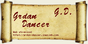 Grdan Dancer vizit kartica